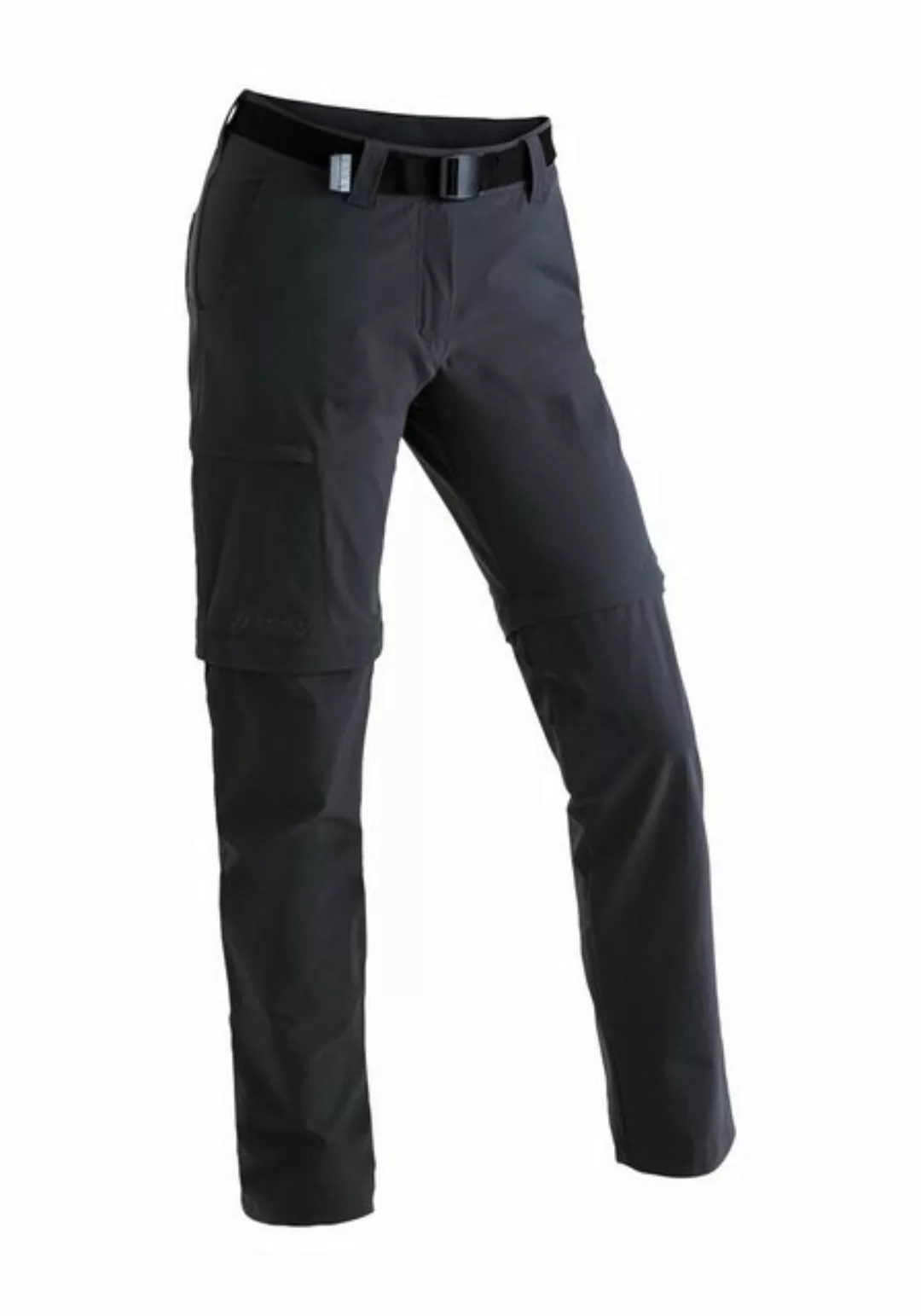 Maier Sports Bundfaltenhose Inara slim zip Da-Zip Off Hose el. BLACK günstig online kaufen