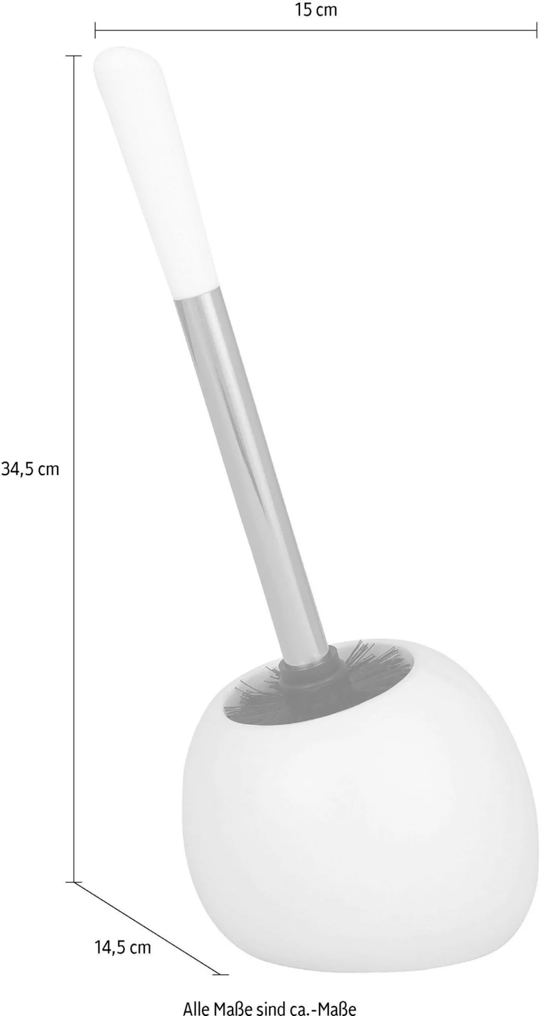 WC-Garnitur  Polaris - weiß - Keramik, Kunststoff, Metall - 15 cm - 34,5 cm günstig online kaufen