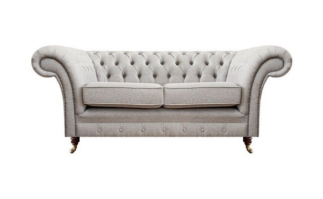 Xlmoebel Sofa Sofa in Grau mit zwei Sitzen Chesterfield-Stil für das Wohnzi günstig online kaufen