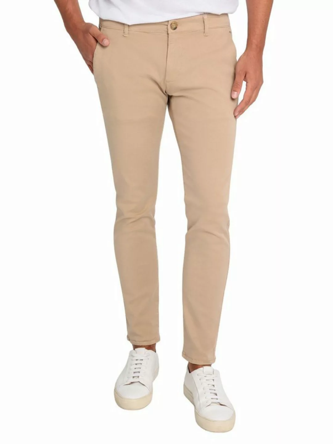 Cross Jeans Herren SLIM TAPERED CHINO Hose Tapered Fit Grau Anthracite günstig online kaufen