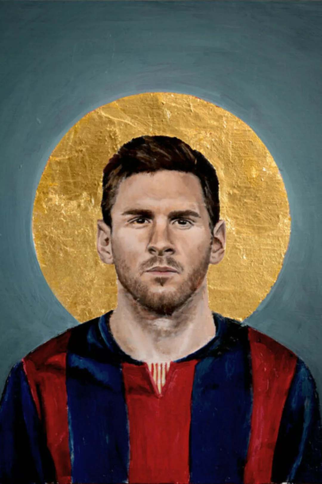 Poster / Leinwandbild - Lionel Messi Beim Fc Barcelona günstig online kaufen