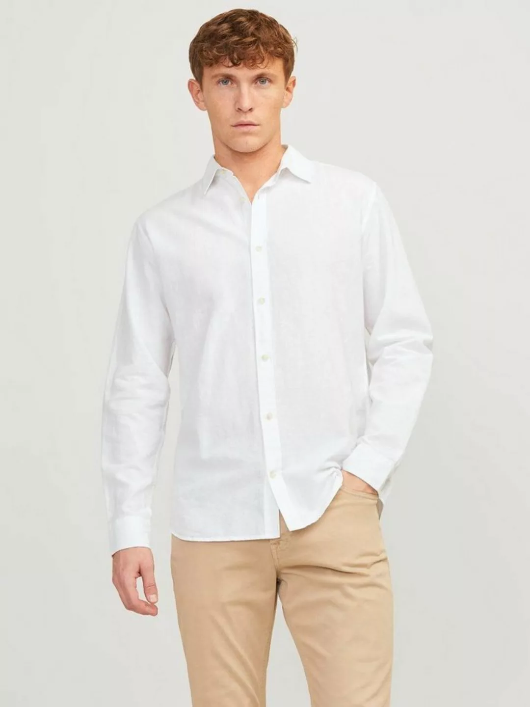 Jack & Jones Langarmhemd JJESUMMER LINEN BLEND SHIRT LS SN günstig online kaufen