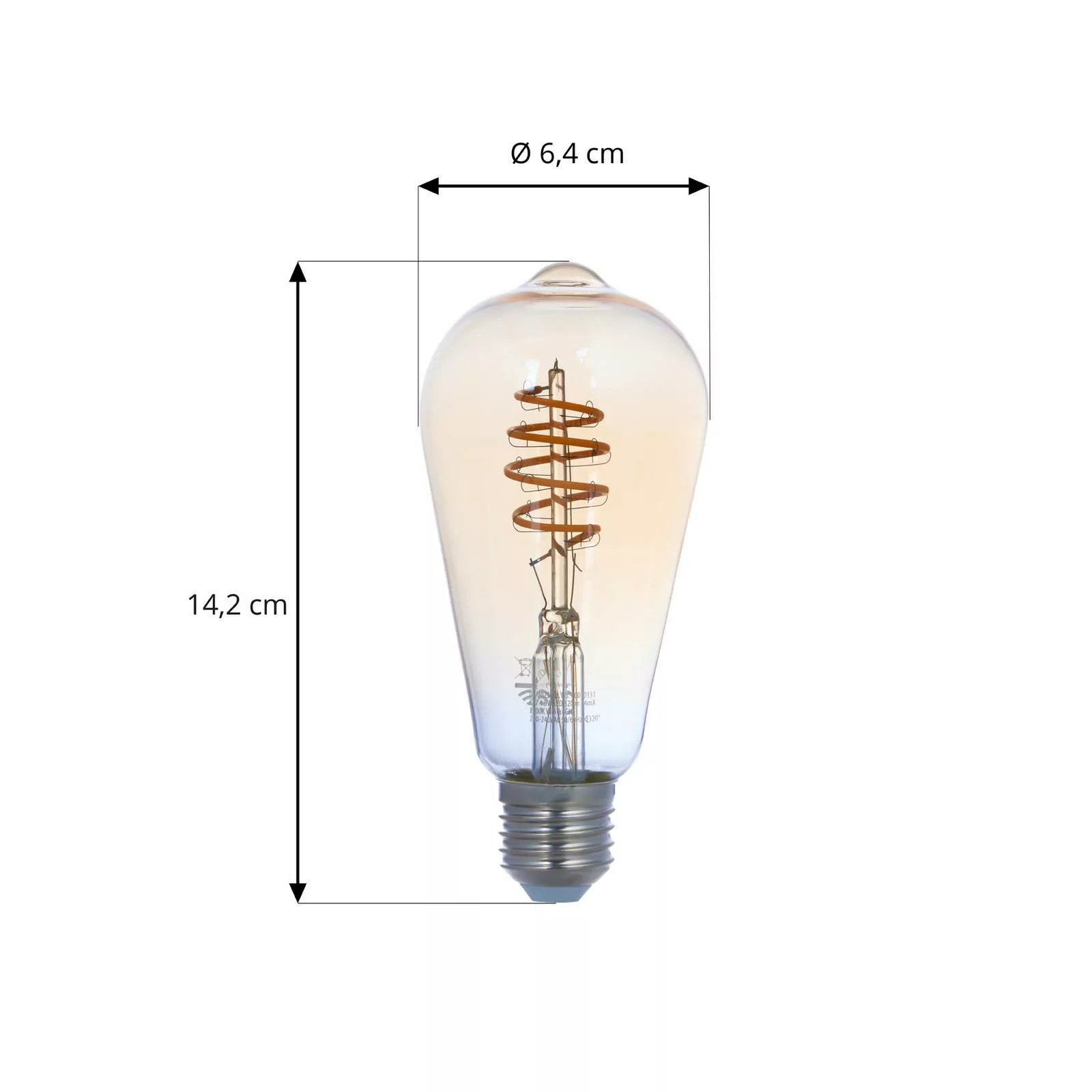 LUUMR Smart LED-Leuchtmittel E27 ST64 amber 4,9W Tuya WLAN günstig online kaufen