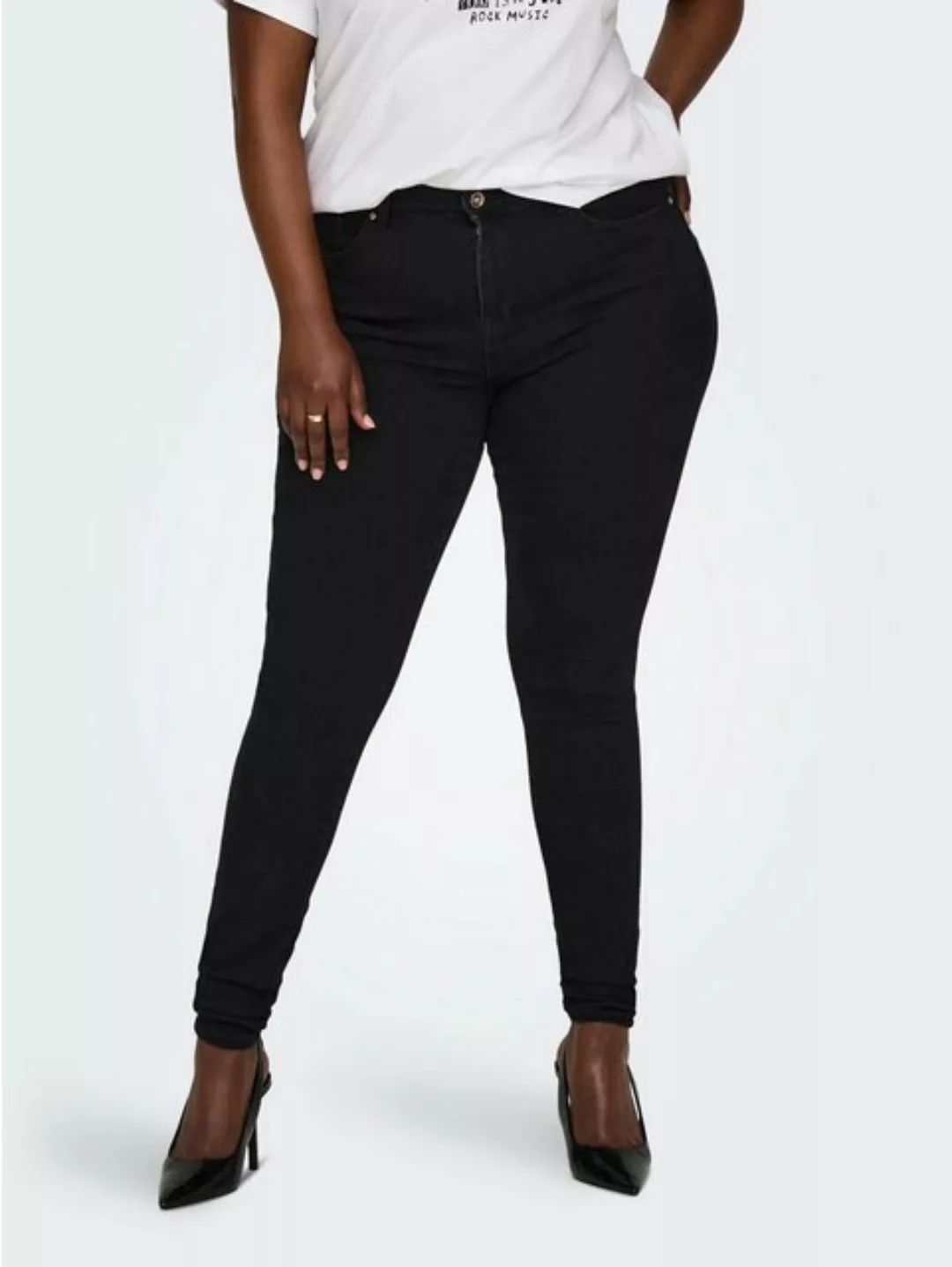 Carmakoma by Only Damen Jeans CARPOWER REA3659 - Skinny Fit - Schwarz - Bla günstig online kaufen