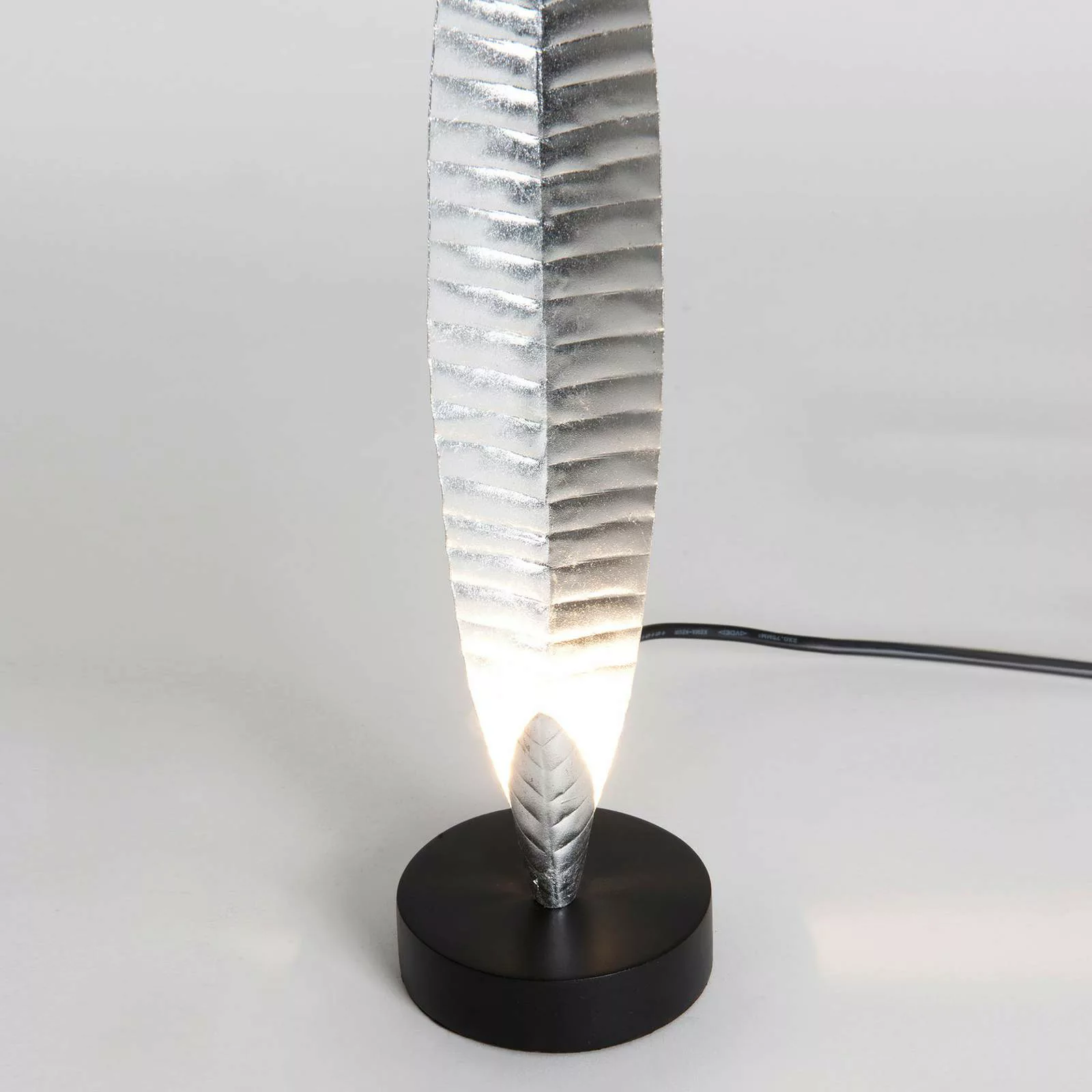 Tischleuchte Penna silber Höhe 38 cm günstig online kaufen
