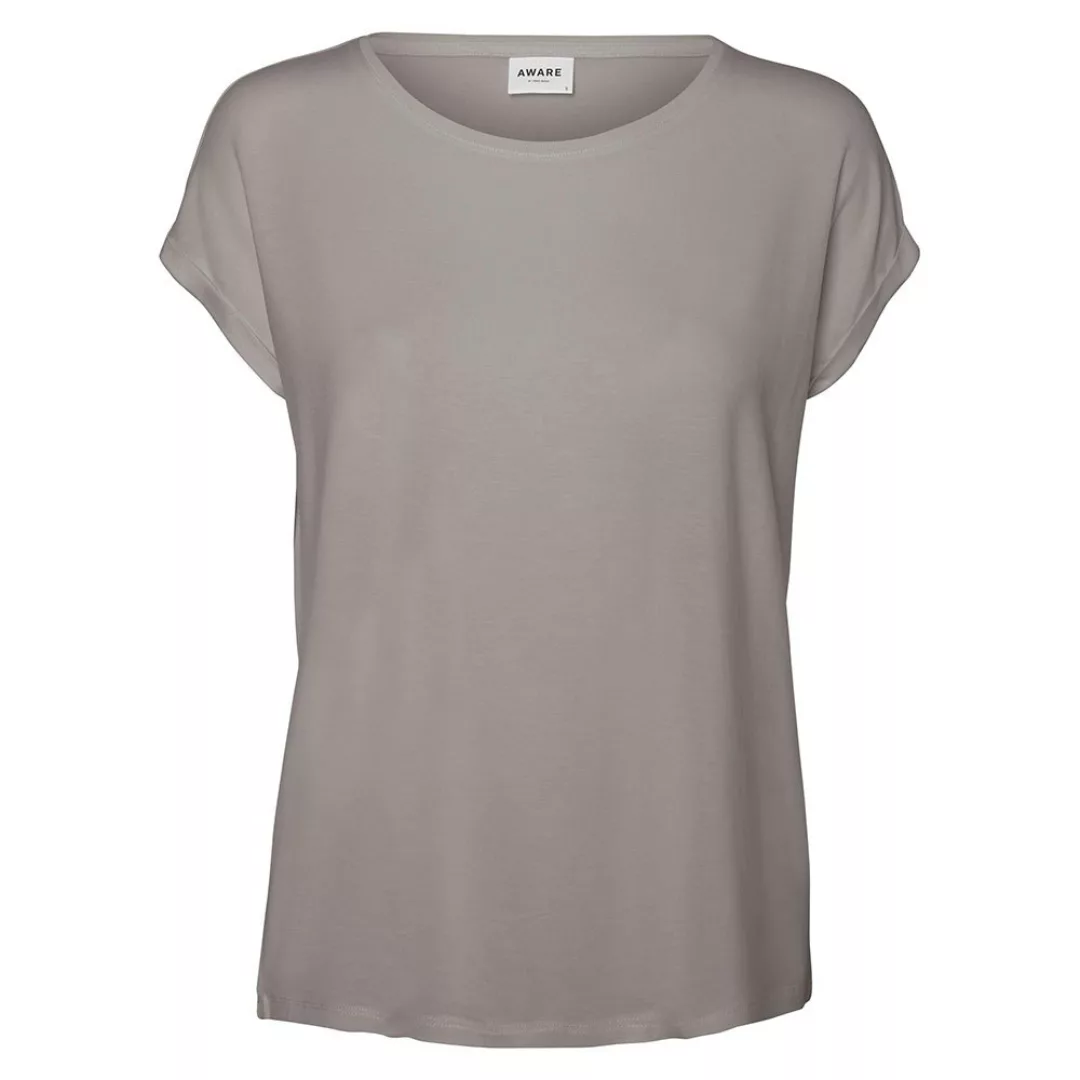Vero Moda Ava Plain Kurzärmeliges T-shirt M Ash günstig online kaufen
