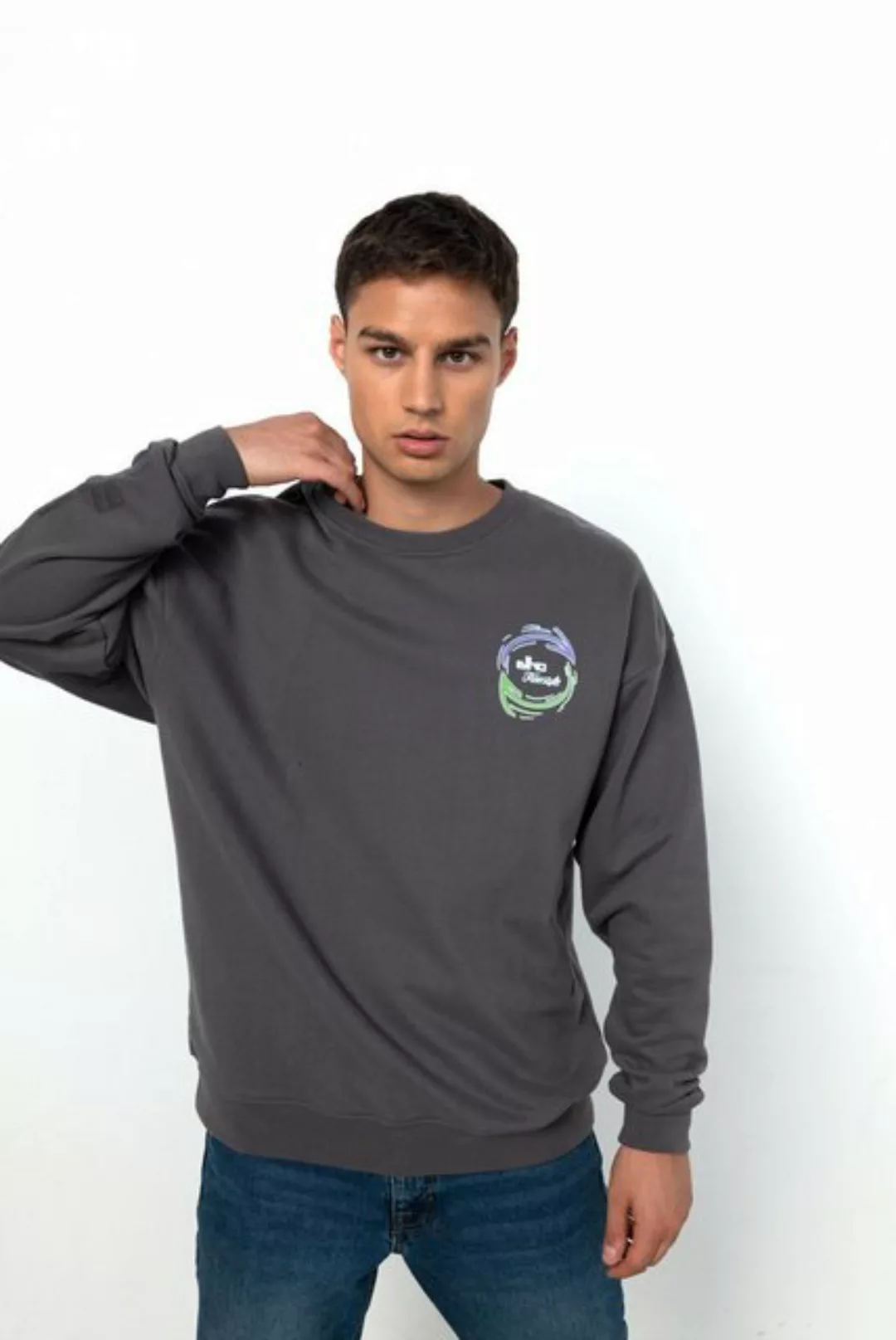 Elho Sweatshirt mit Logo-Stick am Ärmel günstig online kaufen