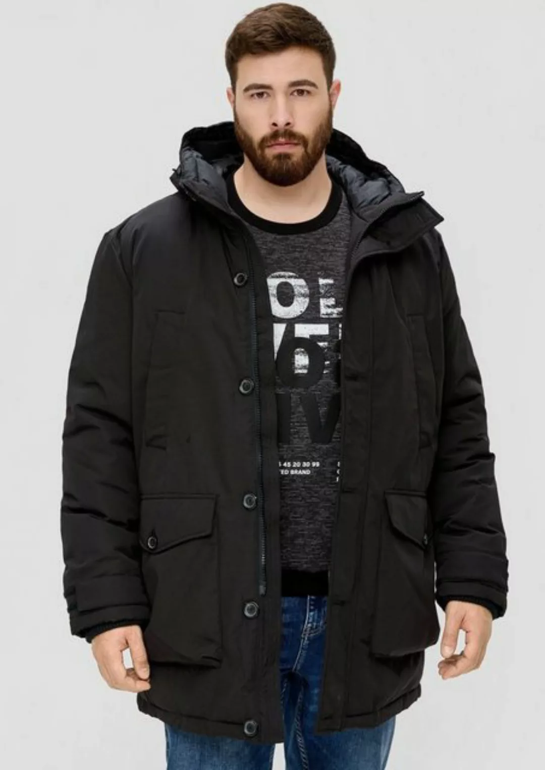 s.Oliver Outdoorjacke Wattierter Parka mit vielen Taschen Riegel günstig online kaufen