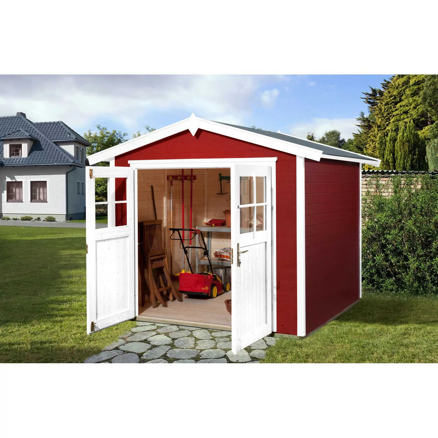 Weka Holz-Gartenhaus Gartenhaus 224 Satteldach Lasiert 260 cm günstig online kaufen