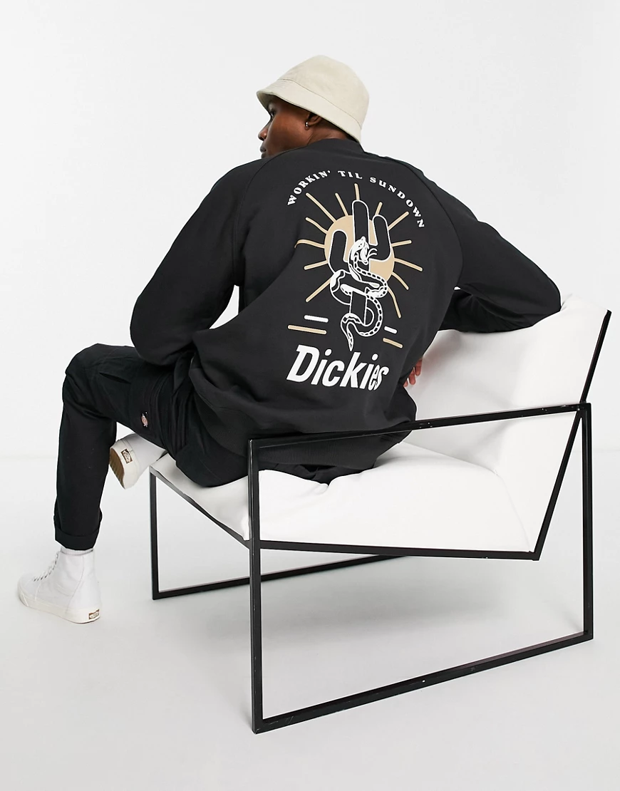 Dickies – Bettles – Sweatshirt in Schwarz mit Rückenprint günstig online kaufen