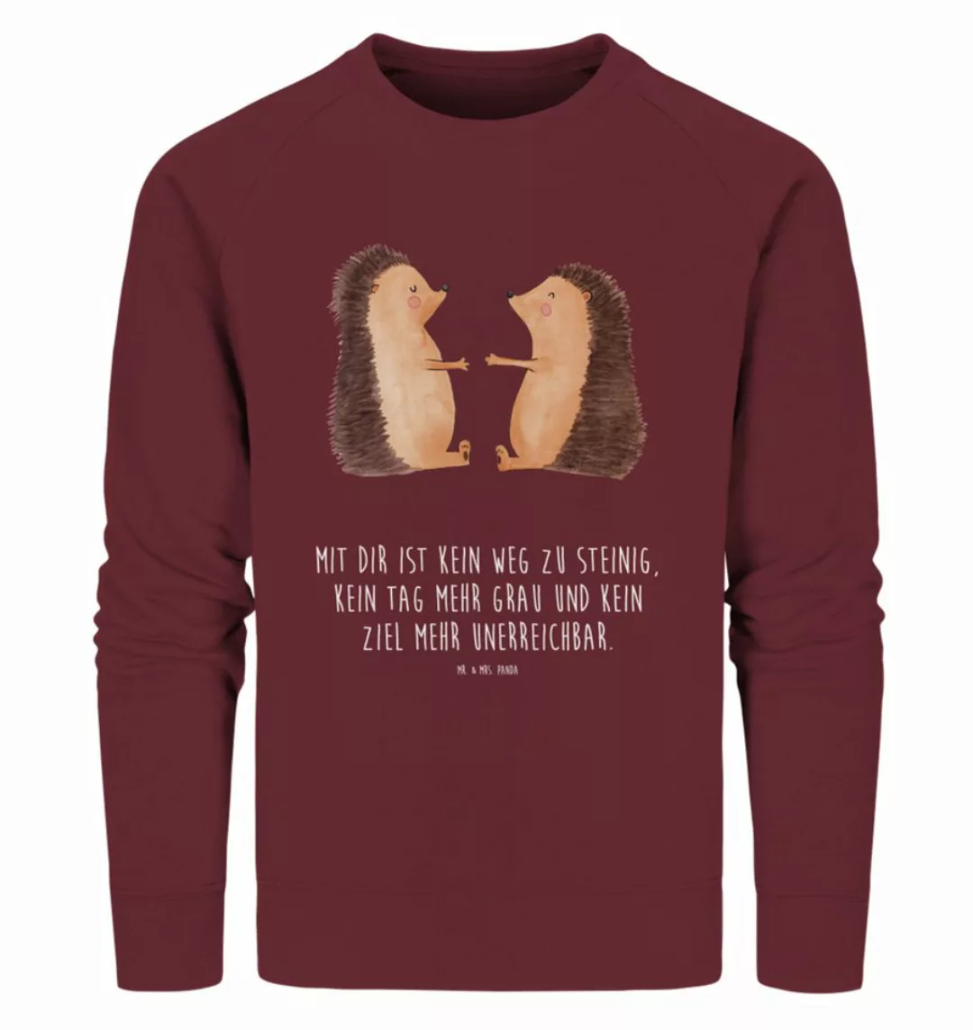 Mr. & Mrs. Panda Longpullover Größe L Igel Liebe - Burgundy - Geschenk, Pul günstig online kaufen