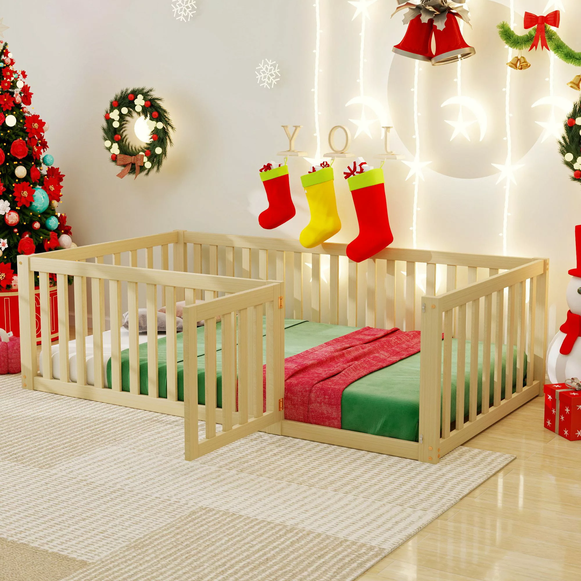STILVORA Kinderbett 90x200 Babybett mit Matratze,Bettgestell günstig online kaufen