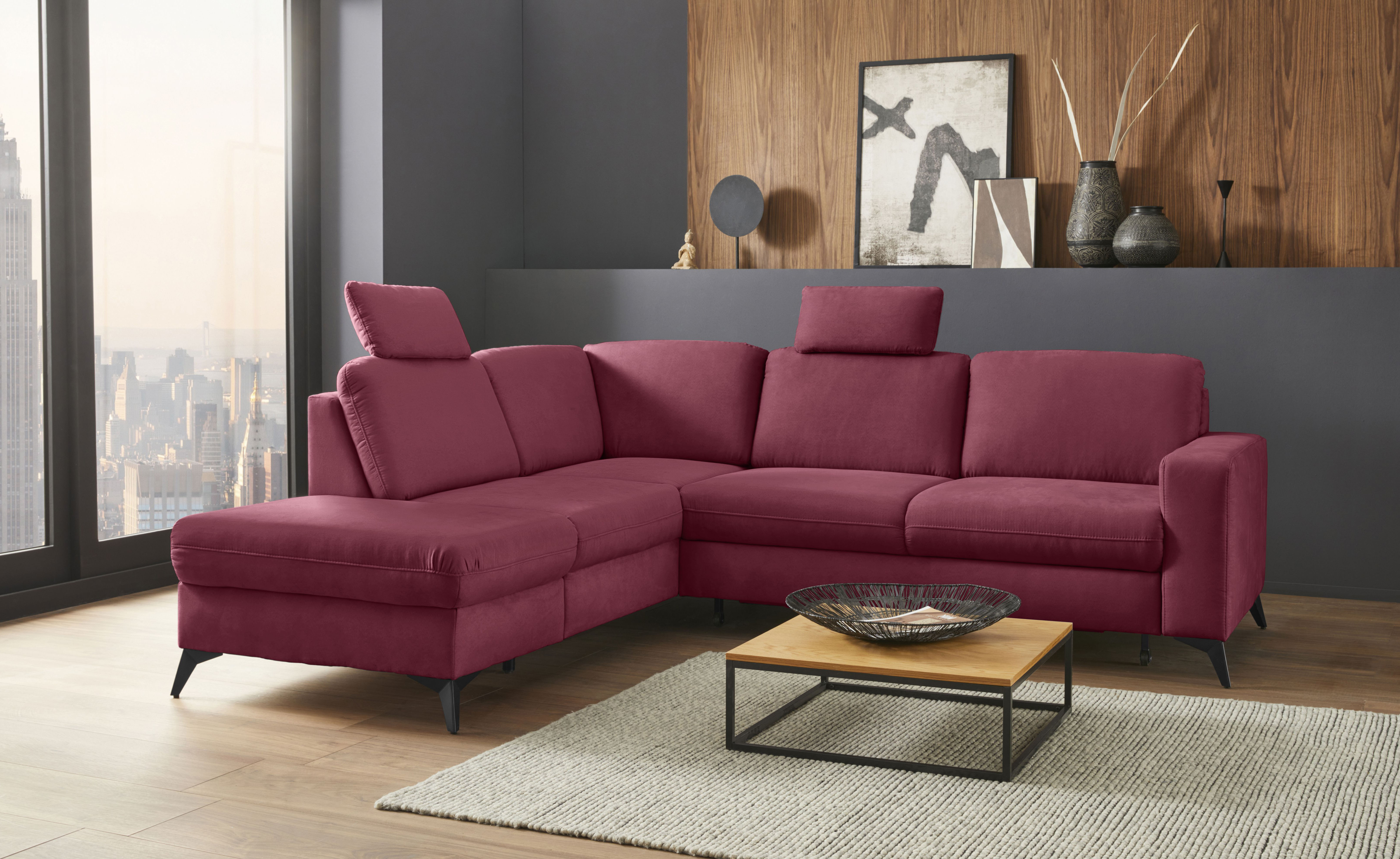 Places of Style Ecksofa Lolland L-Form, Wahlweise mit Bettfunktion und Stau günstig online kaufen