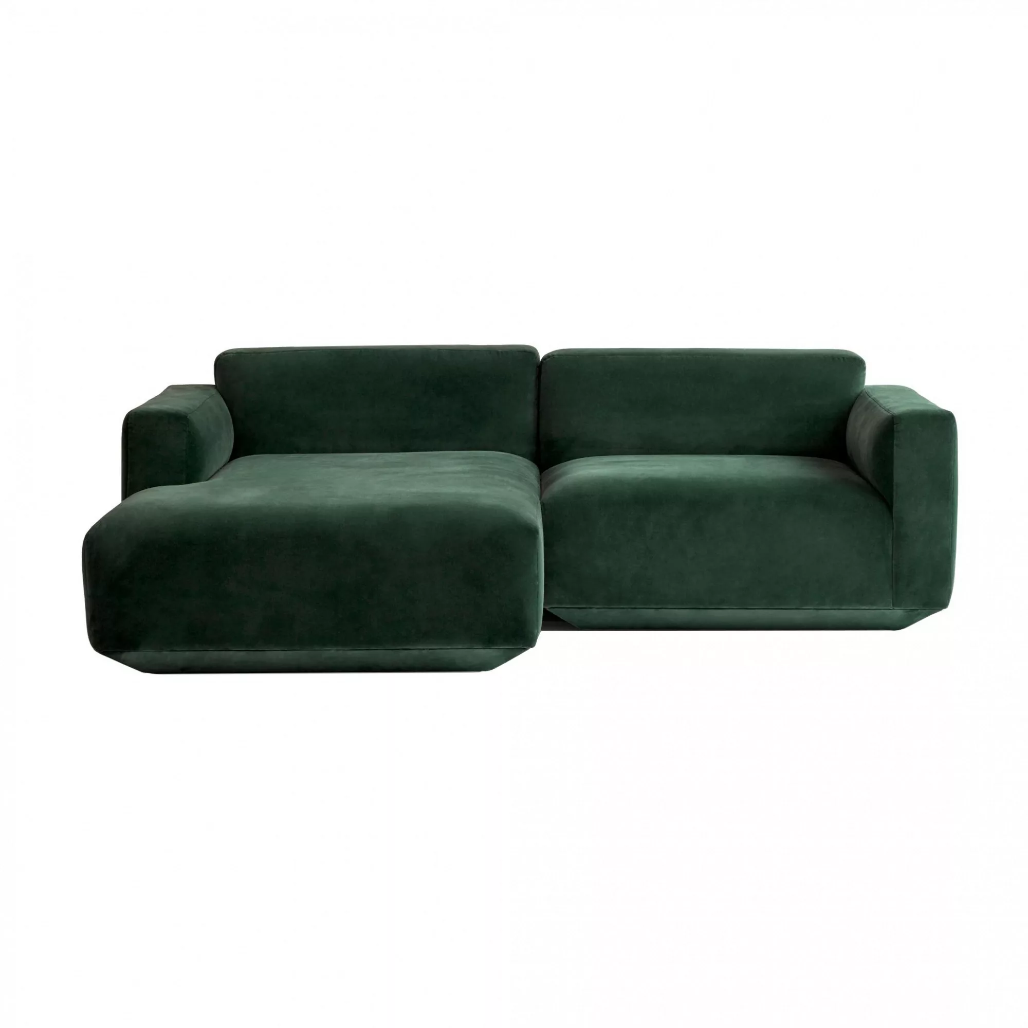 &Tradition - Develius 2-Sitzer Sofa Chaiselongue links - dunkelgrün/Stoff V günstig online kaufen