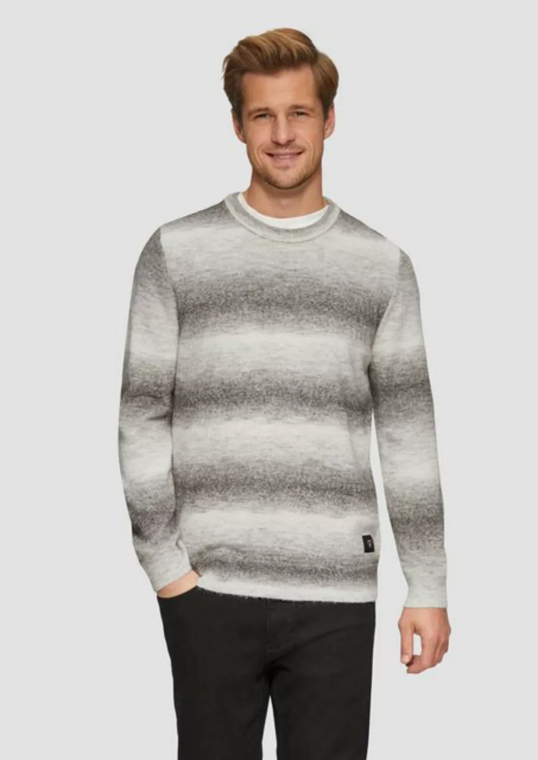 s.Oliver Strickpullover Strickpullover mit Colour-Blocking Rippblende günstig online kaufen