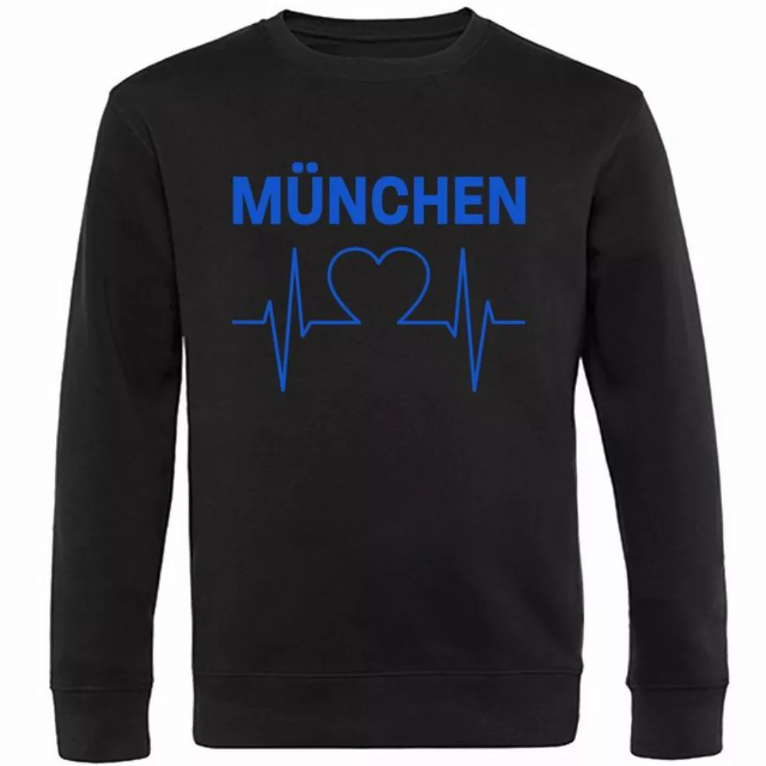 multifanshop Sweatshirt München blau - Herzschlag - Pullover günstig online kaufen