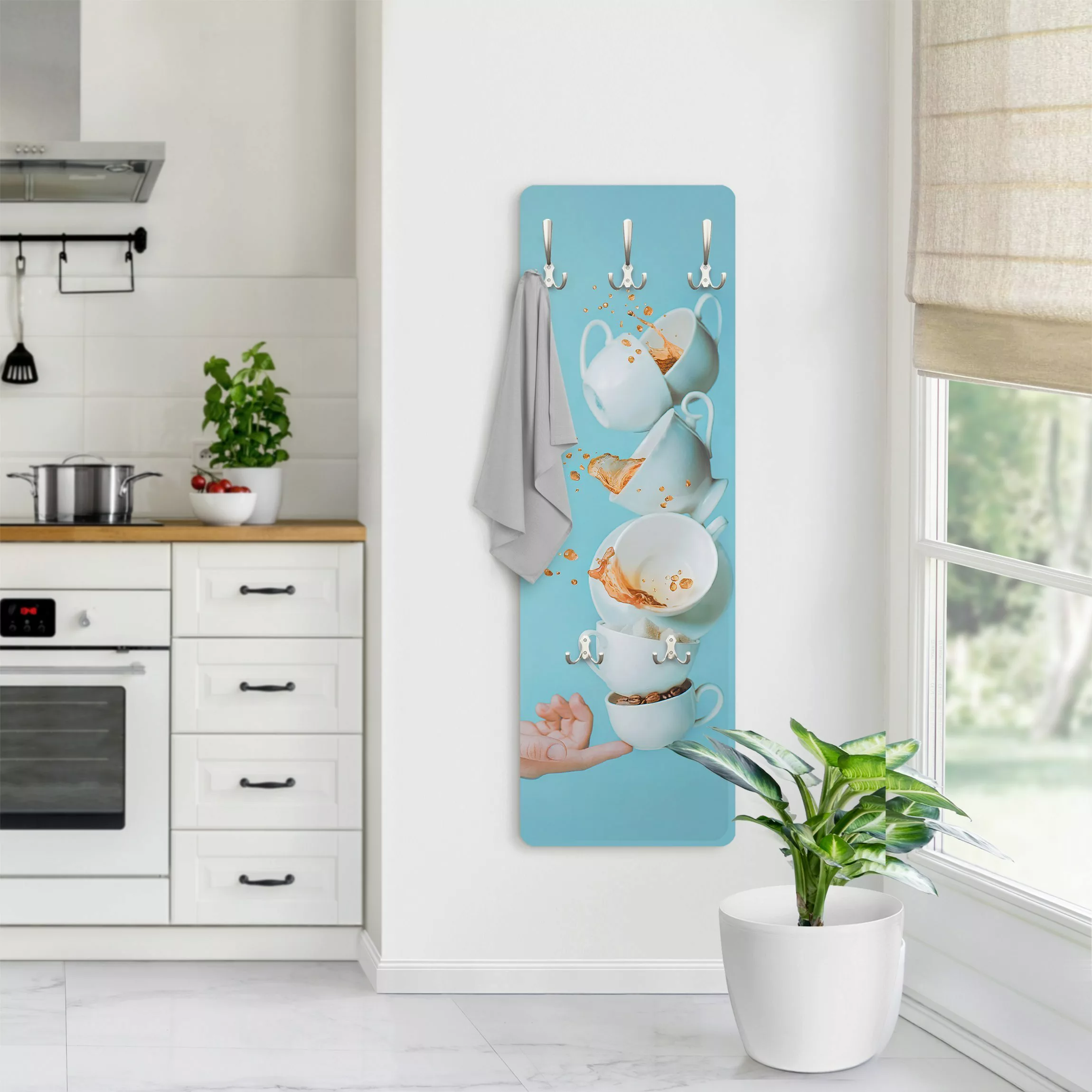 Wandgarderobe Holzpaneel Küche Waking up günstig online kaufen