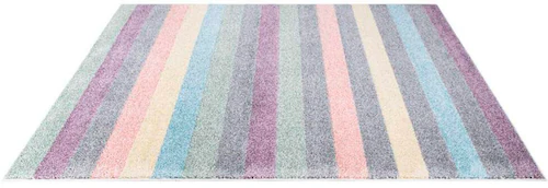 Carpet City Teppich »YOUNG955«, rechteckig, Bunter Kinderteppich mit Streif günstig online kaufen