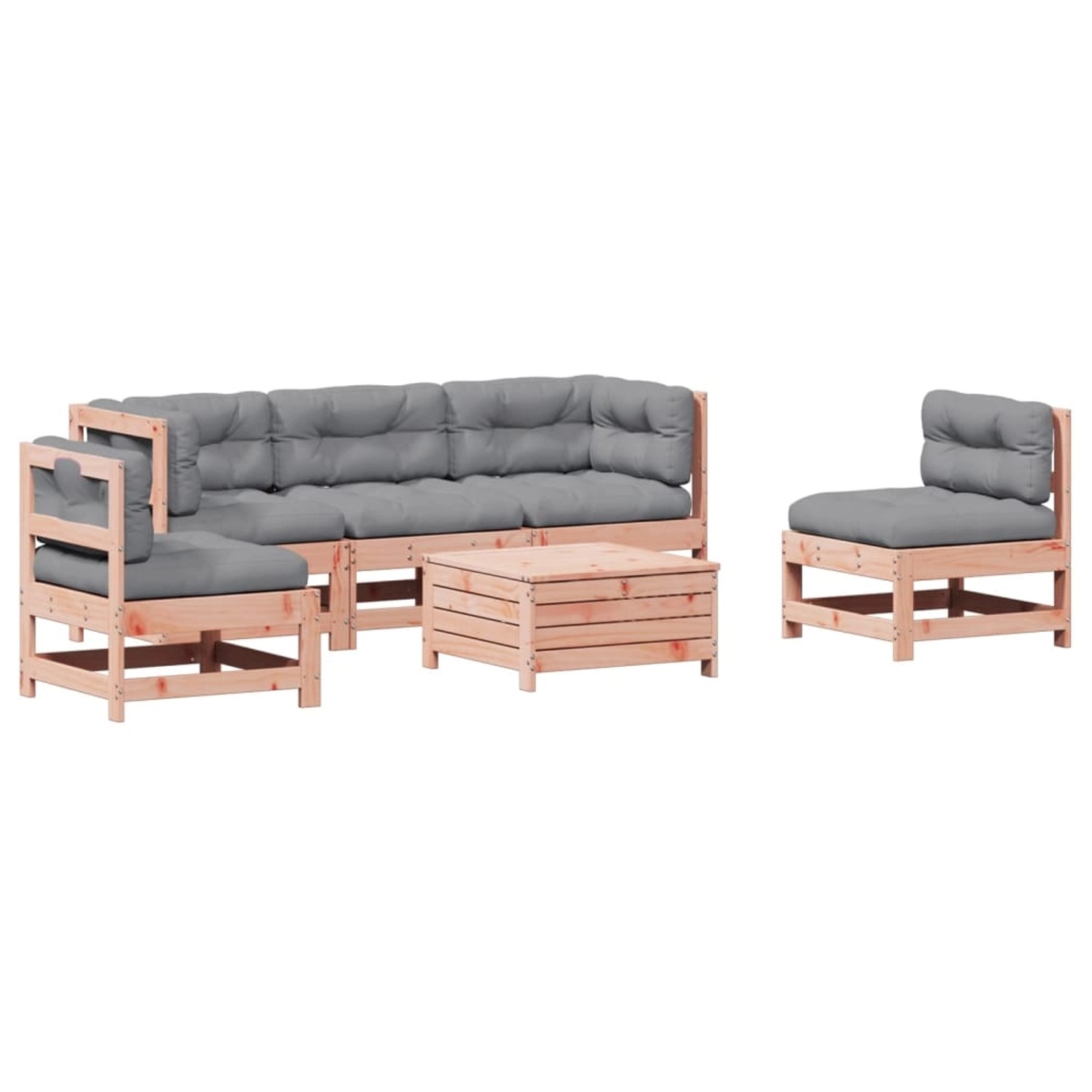 vidaXL 6-Tlg Garten-Lounge-Set mit Kissen Massivholz Douglasie 3250718 günstig online kaufen