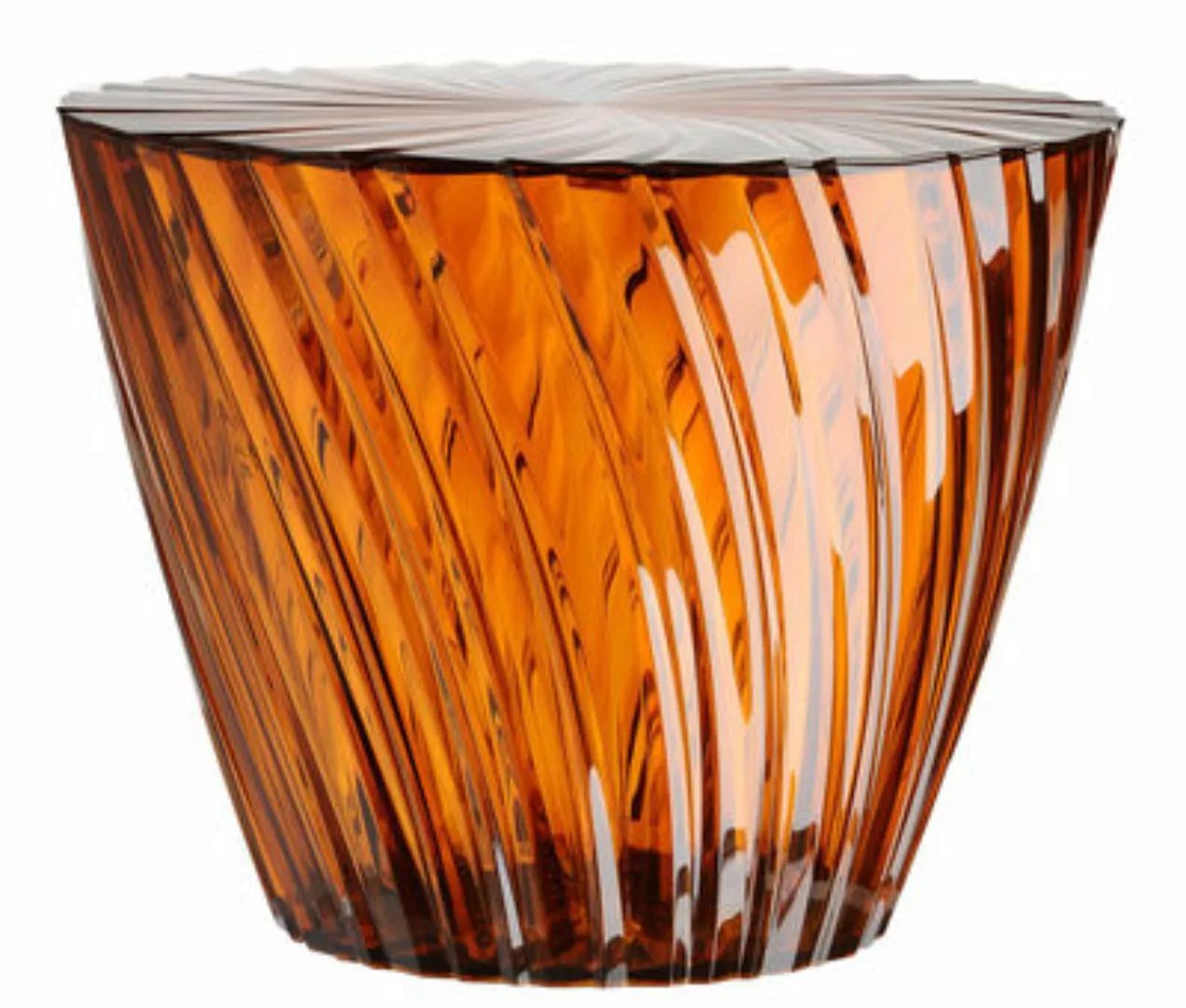 Couchtisch Sparkle plastikmaterial orange braun / Ø 45 x H 35 cm - Kartell günstig online kaufen