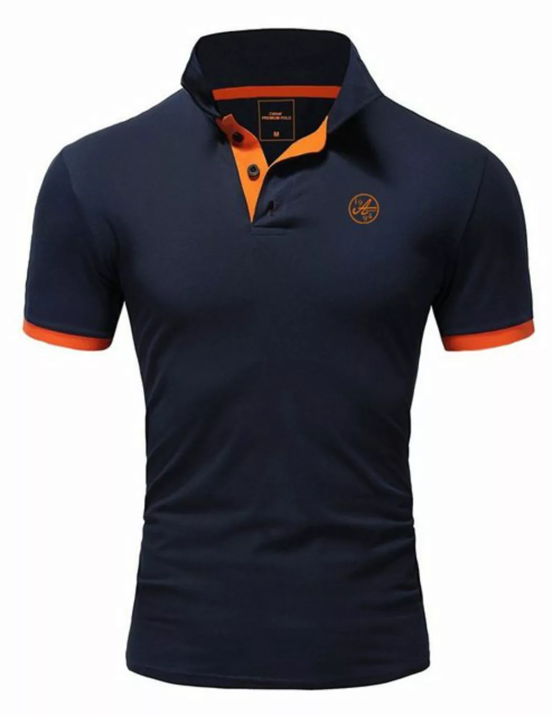 Amaci&Sons Poloshirt MEMPHIS Basic Kontrast Polo Shirt günstig online kaufen