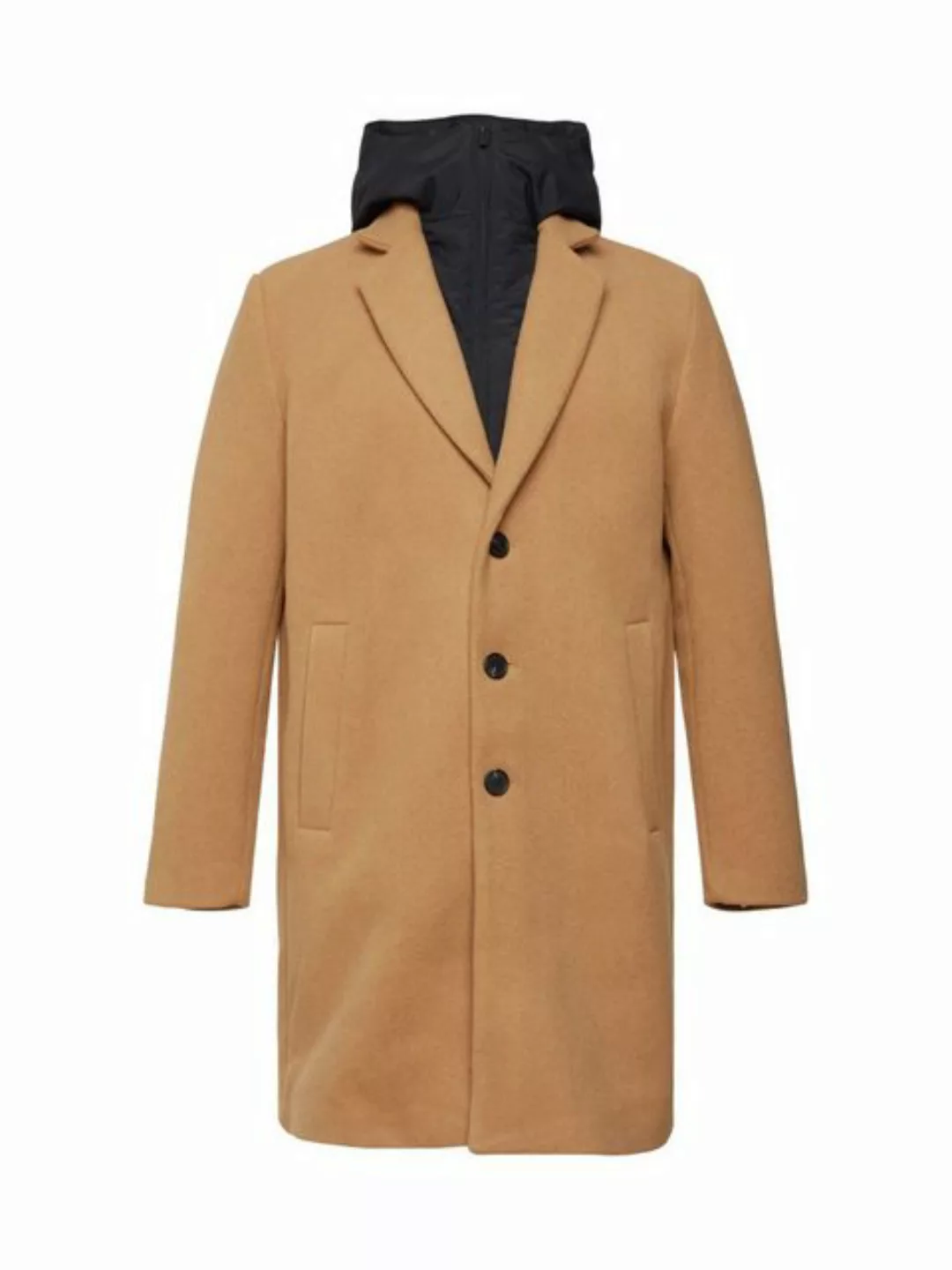 Esprit Collection Wollmantel Mantel aus Wollmix mit abnehmbarer Kapuze günstig online kaufen