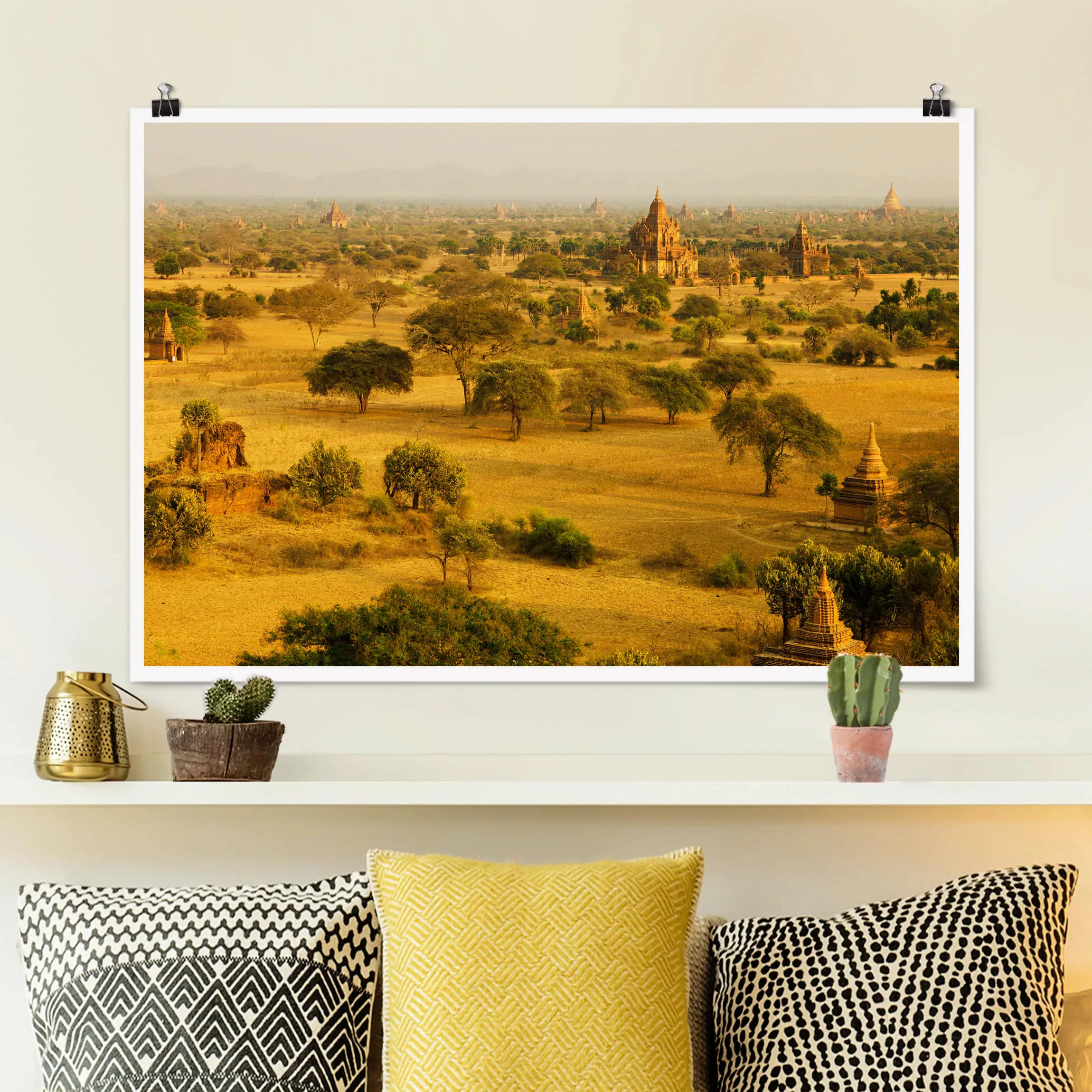 Poster Architektur & Skyline - Querformat Bagan in Myanmar günstig online kaufen