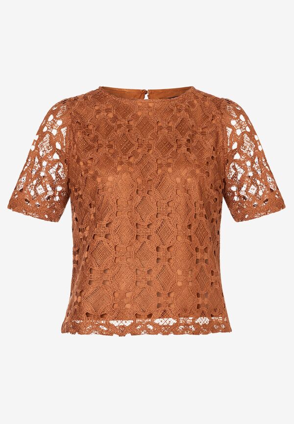 MORE&MORE Kurzarmbluse Spitzenbluse günstig online kaufen