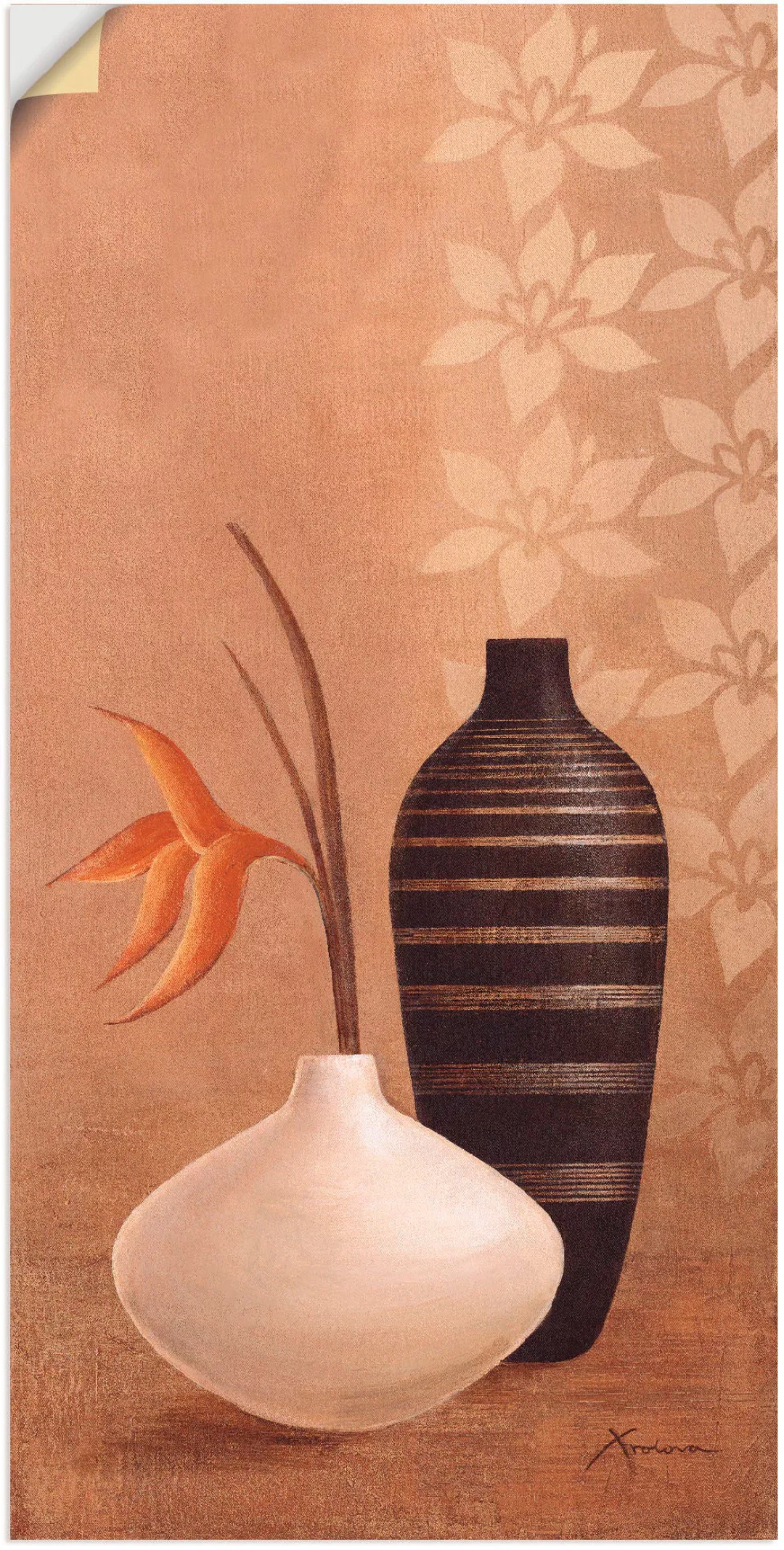Artland Wandbild "Bauschige Vasen", Vasen & Töpfe, (1 St.), als Leinwandbil günstig online kaufen