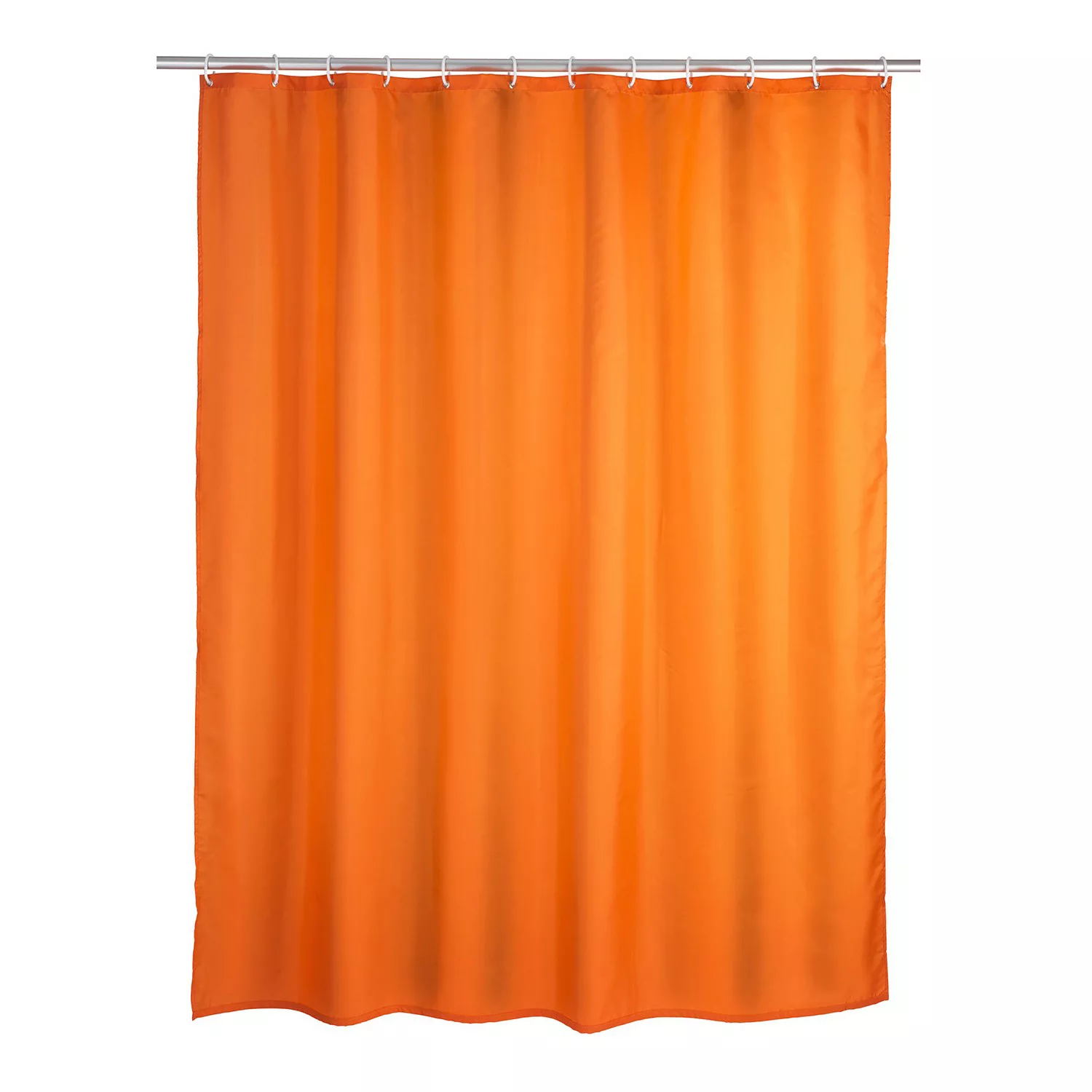 home24 WENKO Duschvorhang Uni Orange Kunstfaser 180x200 cm (BxH) günstig online kaufen