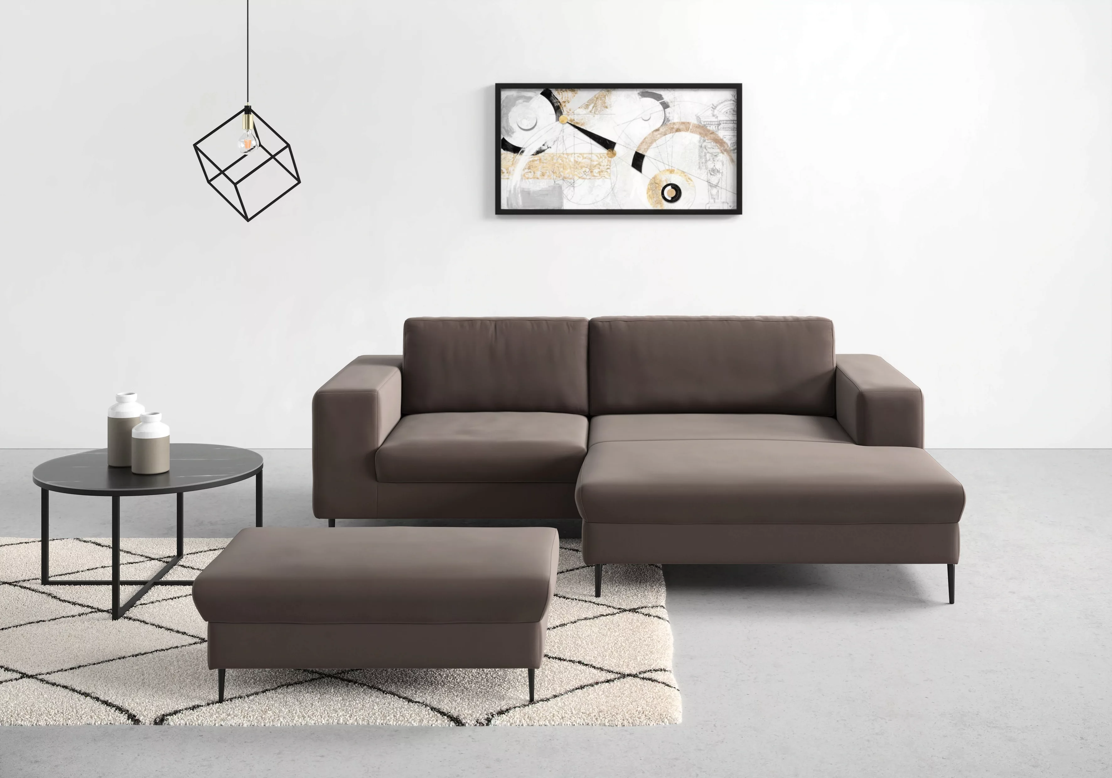 DOMO collection Ecksofa "Modica kompakt und elegant, Breite 244, L-Form", m günstig online kaufen