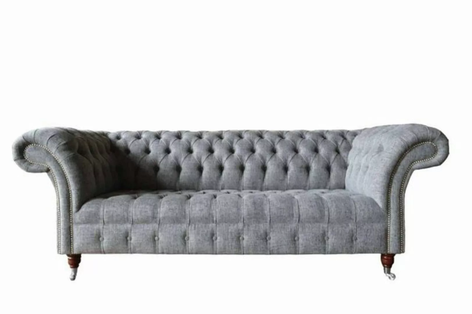 JVmoebel Sofa Grau Designer Couch 3 Sitzer Luxus Couchen Möbel Sofas Textil günstig online kaufen