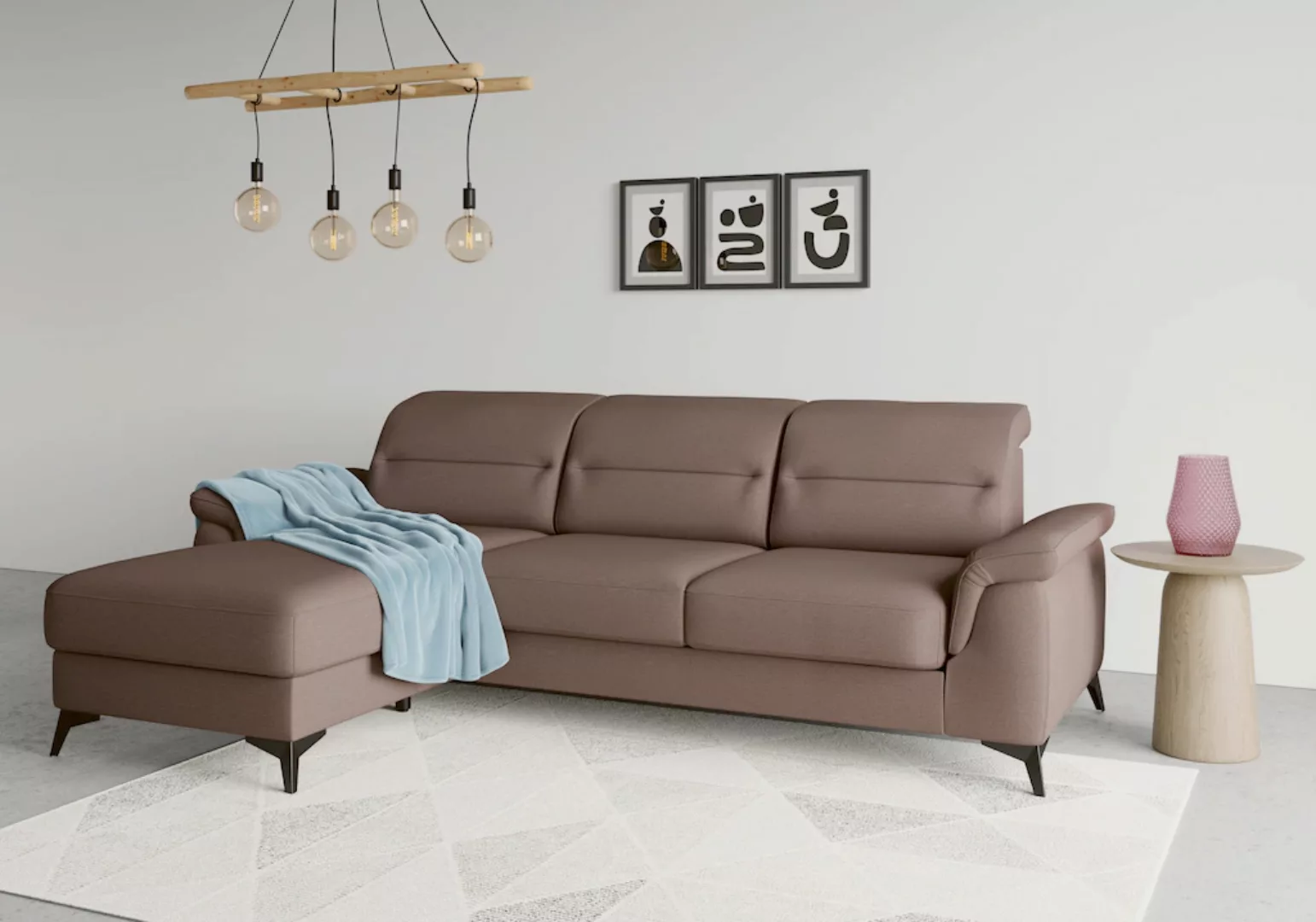 sit&more Ecksofa "Sinatra L-Form", mit Recamiere, optional mit Kopfteilvers günstig online kaufen