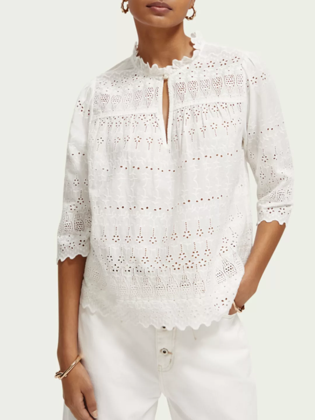 Broderie anglaise blouse günstig online kaufen