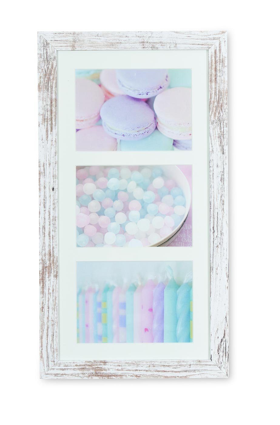 Levandeo® Bilderrahmen Collage, Bilderrahmen 28x50cm Weiß günstig online kaufen