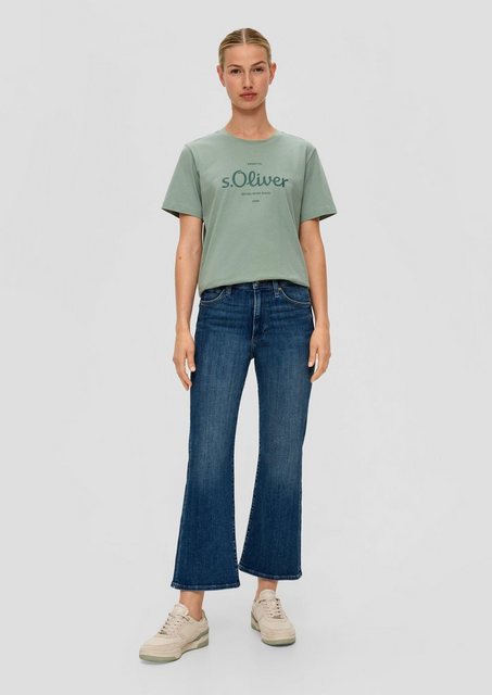 s.Oliver 5-Pocket-Jeans Cropped Jeans / High Rise / Flared Leg / Baumwollst günstig online kaufen
