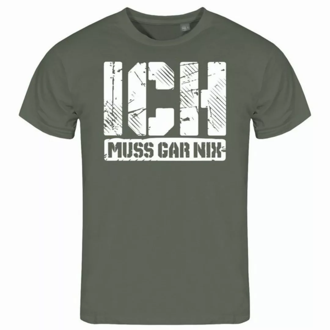 deinshirt Print-Shirt Herren T-Shirt Ich muss gar nix Funshirt mit Motiv günstig online kaufen