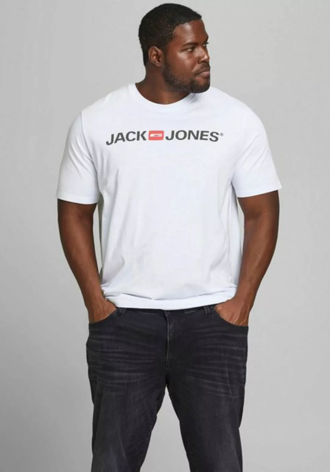 Jack & Jones Herren Rundhals T-Shirt JJECORP LOGO - Slim Fit Plussize günstig online kaufen