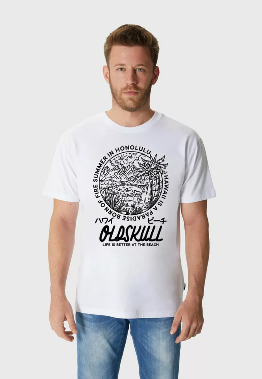 Oldskull T-Shirt Wrldvibe Chulo Honolulu Logo Graphic günstig online kaufen