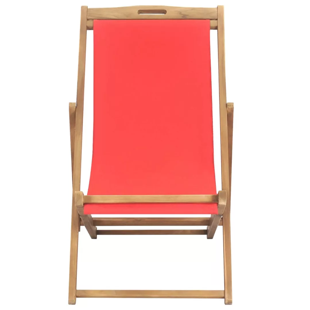 Strandstuhl Klappbar Massivholz Teak Rot günstig online kaufen