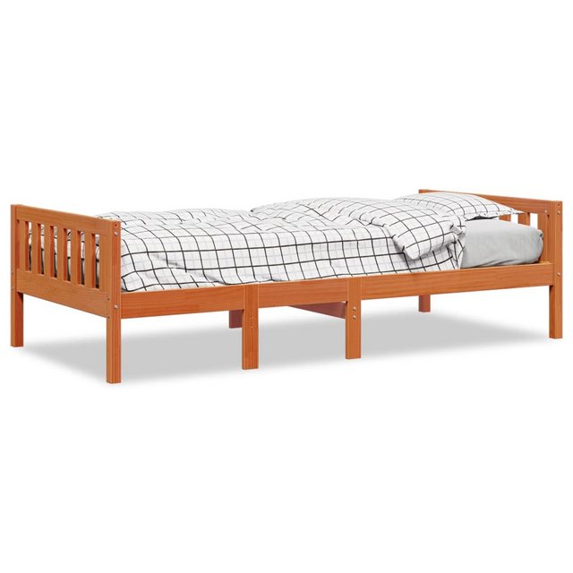 vidaXL Bett, Kinderbett ohne Matratze Wachsbraun 80x200 cm Massivholz Kiefe günstig online kaufen