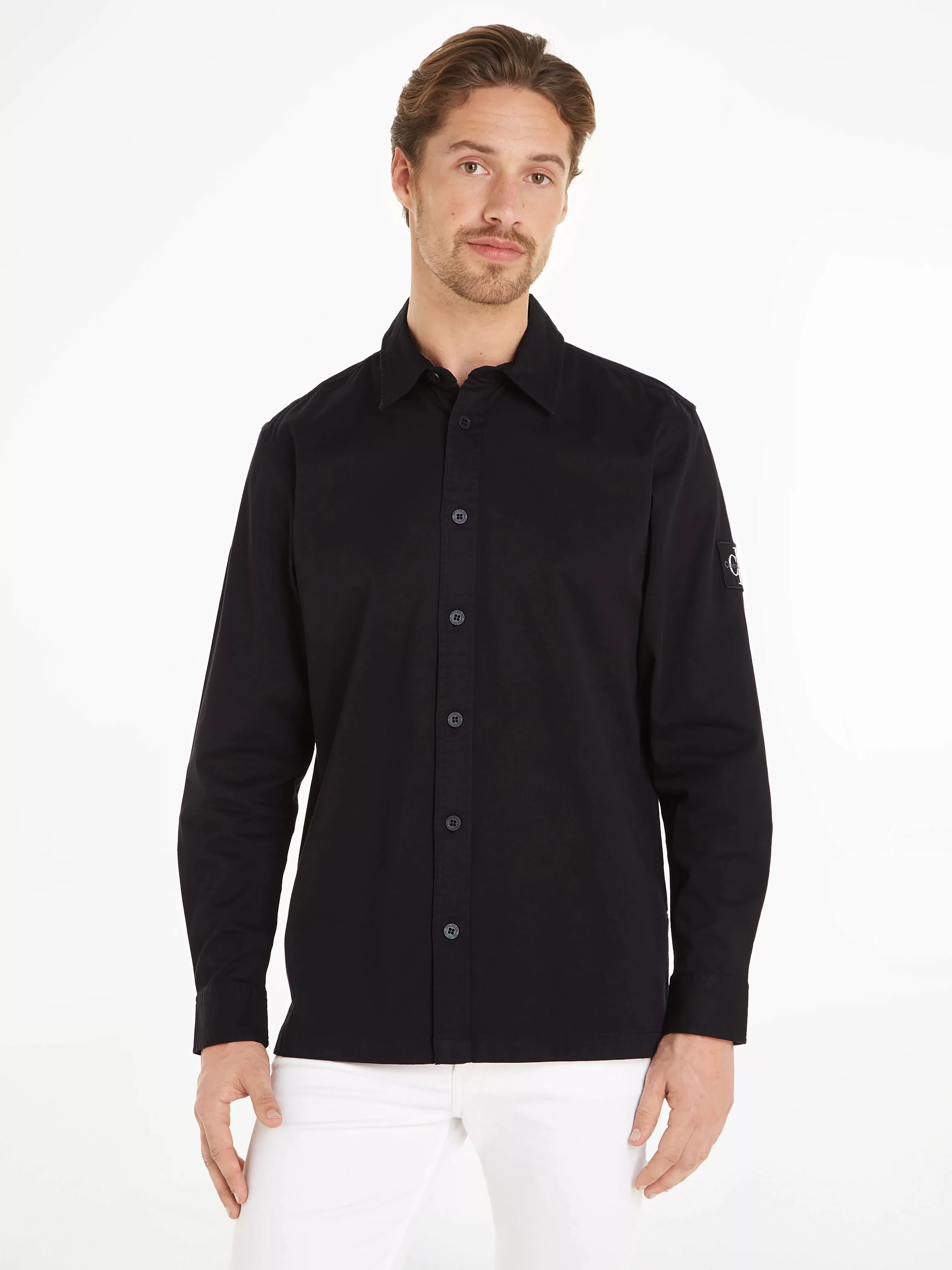 Calvin Klein Jeans Langarmhemd "MONOLOGO BADGE SHIRT" günstig online kaufen