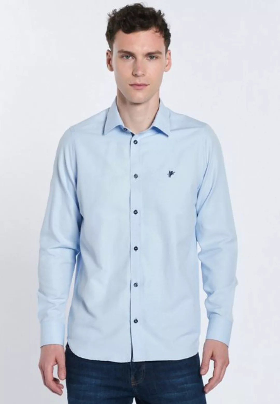 DENIM CULTURE Langarmhemd RODRIGO (1-tlg) günstig online kaufen