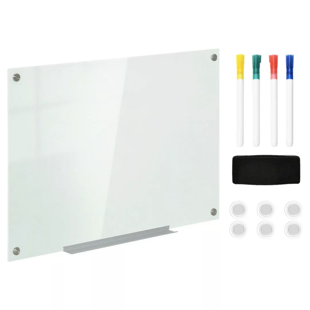 Vinsetto Whiteboard Magnettafel 90x60cm mit 4 Stiften 6 Magneten 1 Schwamm günstig online kaufen