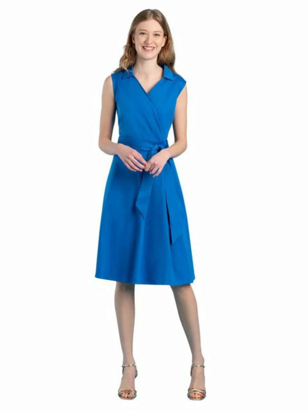 Kleid mit Wickeloptik, magic blue, Sommer-Kollektion günstig online kaufen