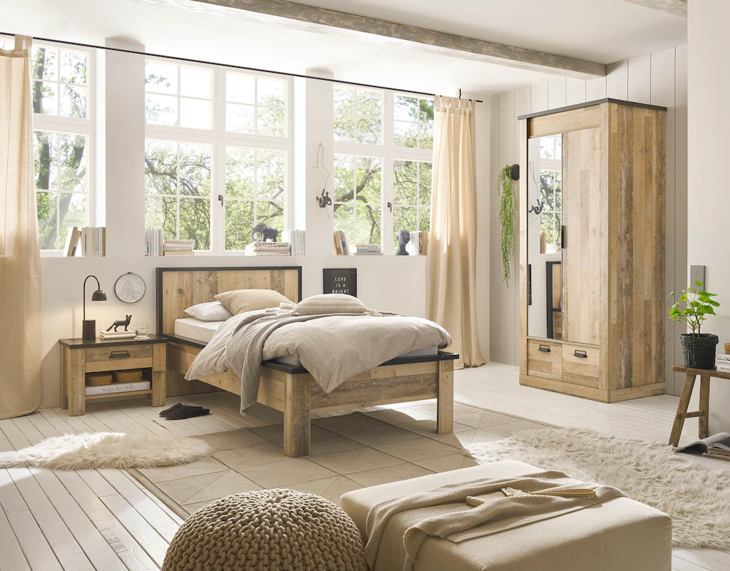Home affaire Schlafzimmer-Set "SHERWOOD", (3 St.), Liegefläche 90x200cm, Sc günstig online kaufen