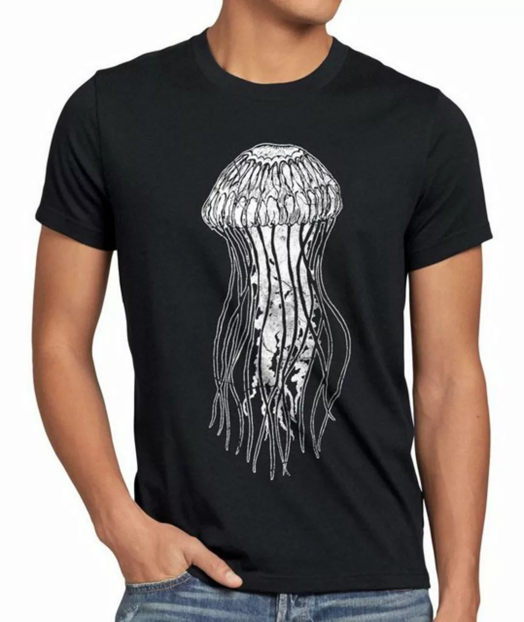 Print-Shirt Herren T-Shirt Leonard Jellyfish Qualle big bang Meer Sheldon T günstig online kaufen