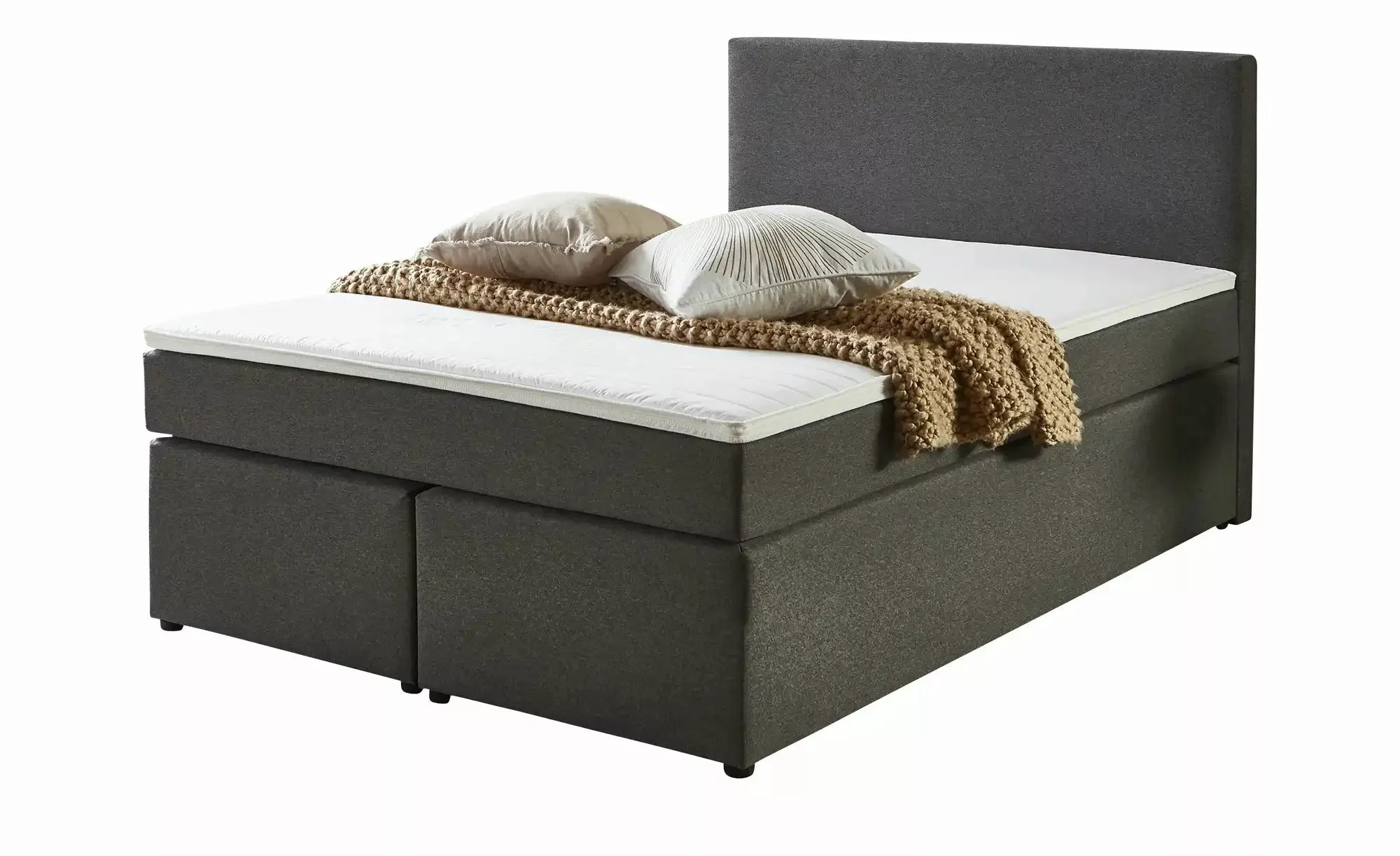 Boxspringbett  Ashbourne ¦ grau ¦ Maße (cm): B: 180 H: 105 Betten > Boxspri günstig online kaufen