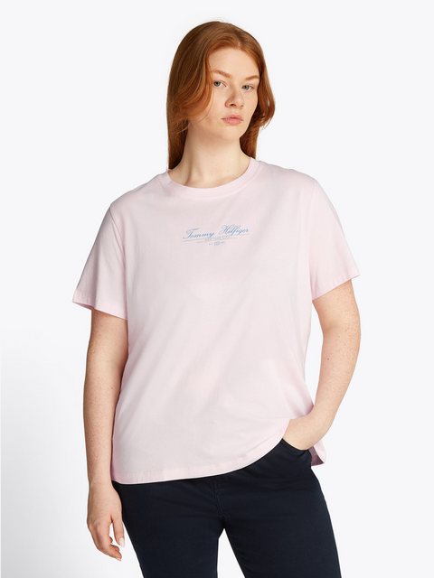 Tommy Hilfiger Curve Rundhalsshirt CRV REG SCRIPT C-NK TEE SS in Großen Grö günstig online kaufen