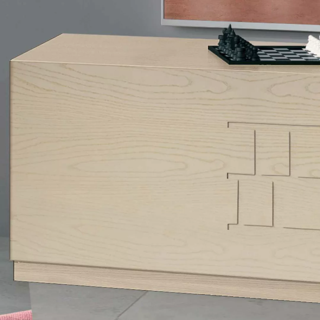 TV Tisch in Esche hell furniert 120 cm breit günstig online kaufen
